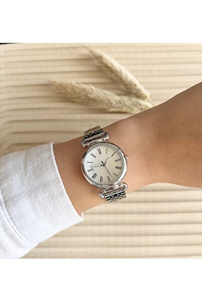 CLUPPOLOON ÇELİK KORDON ROMA RAKAMLI KADIN KOL SAATİ