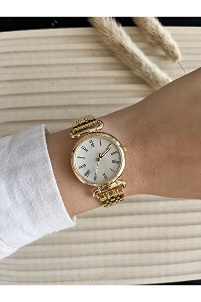 CLUPPOLOON ساعة يد نسائية بأرقام رومانية من الفولاذ