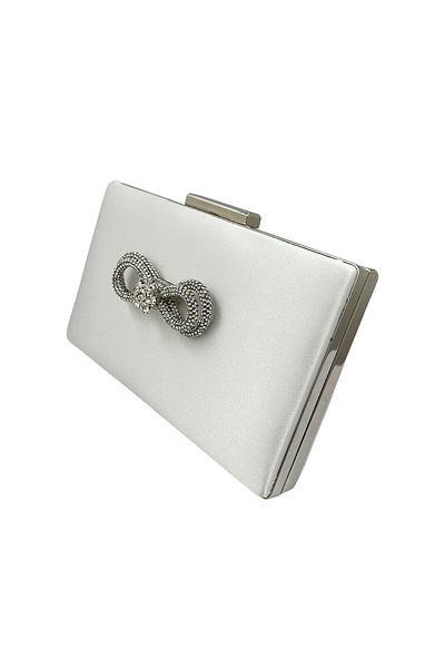 Biçanta Sedef Ecru Pearl White Χρώμα Ασημένια Θήκη Ασημένια Πέτρα Βραδινό Τσάντα Βραδινή Τσάντα Νυφικό Αρχική Πορτφόλιο