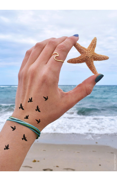 BP Tattoo Uçan Kuşlar Unisex Geçici Dövme