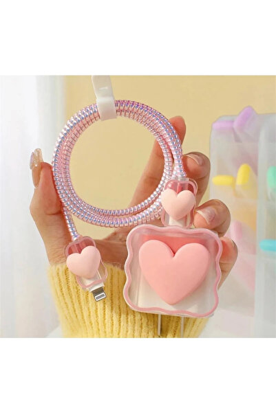 mimtec Şarj Başlığı Ve Kablo Koruyucu 4 Lü Set Iphone 20 W Type-c Şarj Adaptör Uyumlu Şarj Koruyucu