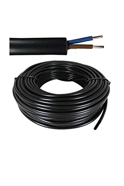 thorqtech Ağaç Feneri Kablosu 2x0,5 Siyah Kablo 10 Metre Elektrik Montaj Kablosu