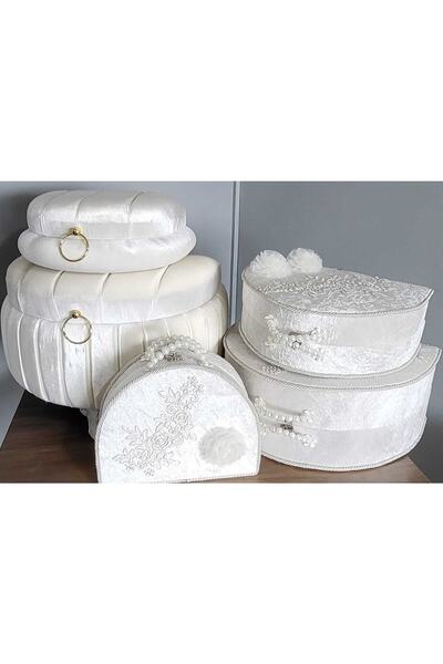 Duru Çeyiz Sandıkları Şevval Söz Nişan Bohça Gelin Düğün Çeyiz Sandık 5li Dügün Paketi