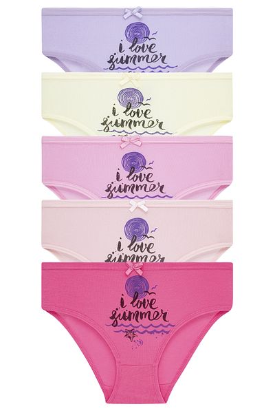 biyokids Pachet de 5 chiloți colorați pentru fete