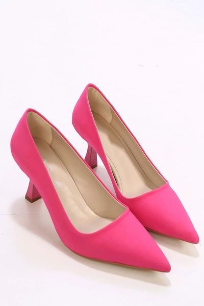 Anıl Ayakkabı Witty Kadın Fuşya Saten Tarz Topuklu Sivri Burun Stiletto