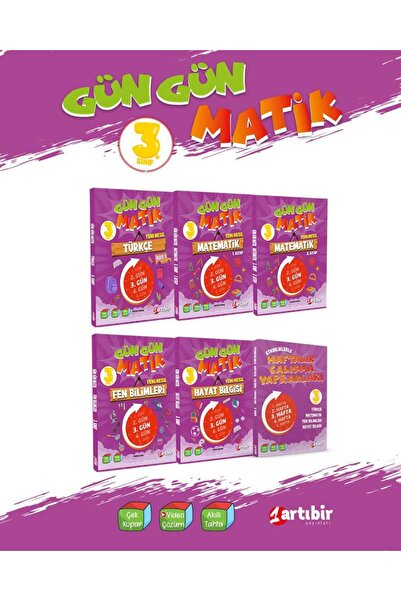 Artıbir Yayınları 3 Sınıf Mega Gün Gün Seti Yeni Nesil Soru Bankası (EV ÖDEVL...