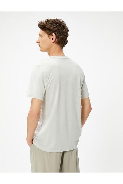 Koton Tricou din bumbac imprimat cu slogan cu gât