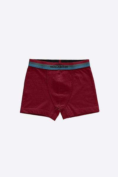 Malabadi Boys - Pack of 3 Burgundy Cotton Elastane Boxers 208