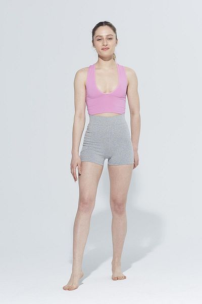 Comm-Ci Nomi Melange Regular Waist Pocket Detailed Short Sports Leggings