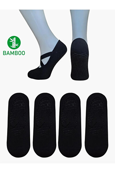 Genel Markalar 4 Çift Yüksek Kalite Siyah Kaydırmaz Yoga Fitness Reformer Pil...