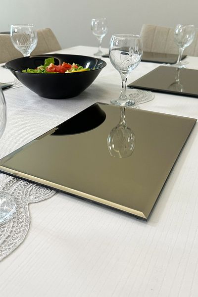 Decorita Πλάκα καθρέφτη |   Χάλκινος καθρέφτης |   Σετ 6 Ορθογώνια Πλάκα Καθρέφτη |   25 εκ. x 35 εκ |