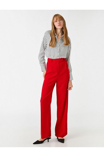 Koton Pantaloni Palazzo cu buzunare