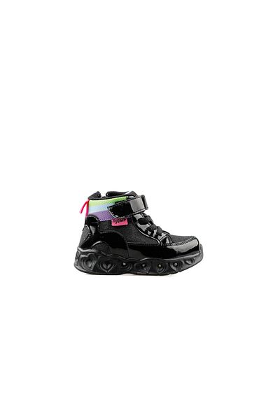 Jump 26962 Model All Black Lighted Children's Shoes - Black