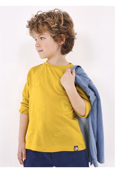 MAYORAL Erkek Çocuk Uzun Kollu Tişört Sarı 4027