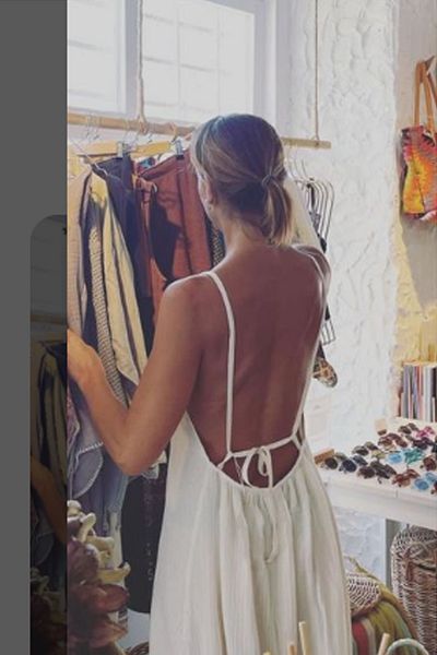 Buldans Marisa Backless Linen Beach Dress