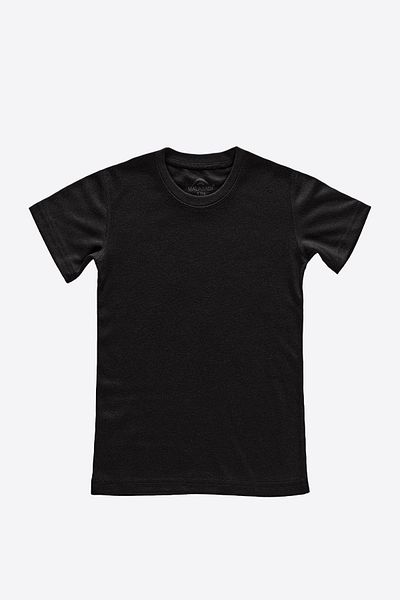 Malabadi Unisex Kids Black Short Sleeve Viloft Thermal Top Underwear 90402