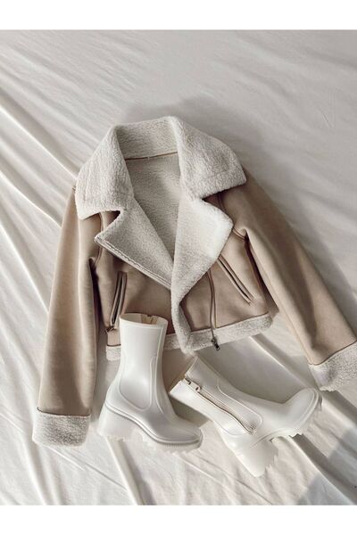 DLRboutique Crop süet marka ceket