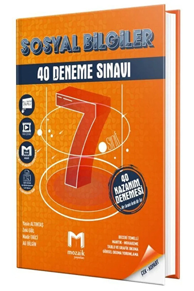Mozaik Yayınları 7. Sınıf Sosyal Bilgiler 40 Deneme / Yasin Altıntaş / Mozaik...