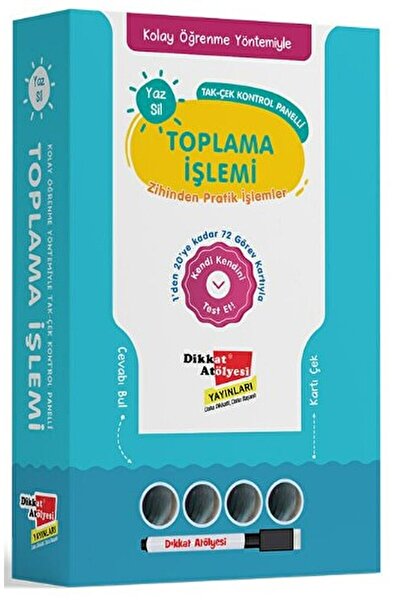 Dikkat Atölyesi Yayınları Kolay Öğrenme Yöntemiyle Yaz Sil Toplama İşlemi Oyu...