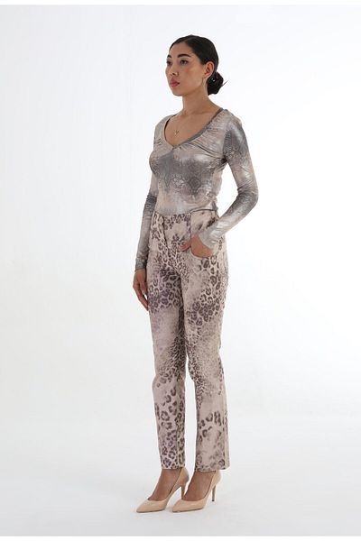 Balizza -LEOPARD PATTERNED NORMAL WAIST PANTS