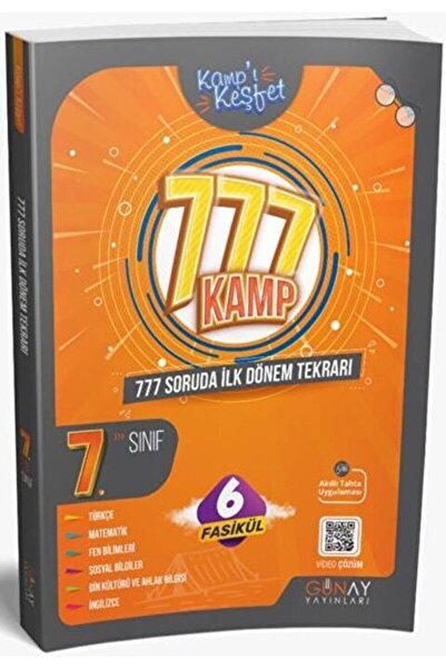 Günay Yayınları 7. Sınıf 777 Soruda İlk Dönem Kamp Kitabı / Kolektif / Günay ...