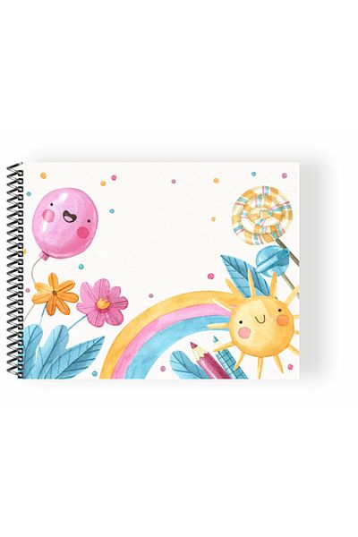printkonsept Set of 3 - Small Spiral Picture Notebook 15 Sheets, 17*24