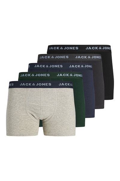 Jack & Jones Πακέτο Boxer 5 τεμαχίων με λογότυπο και ελαστική μέση