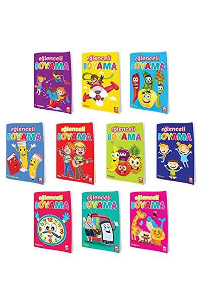 Ema Çocuk Eğlenceli Boyama Seti - 10 Kitap Takım / Kolektif / Ema Çocuk / 9786058376618