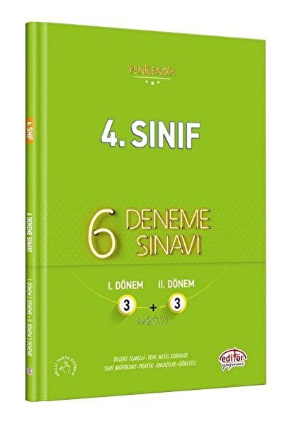 Editör Yayınevi 4. Sınıf 6 Fasiküllü 3+3 Deneme / Kolektif / Editör Yayınevi ...
