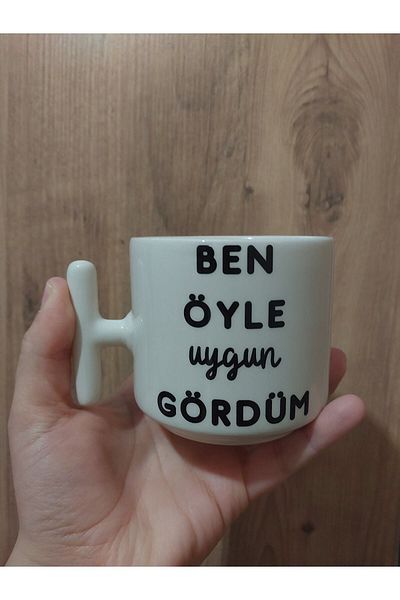HobiShop I Saw It So Appropriate Cream Color Funny Written Humorous Special Design T Mug Latte Glass