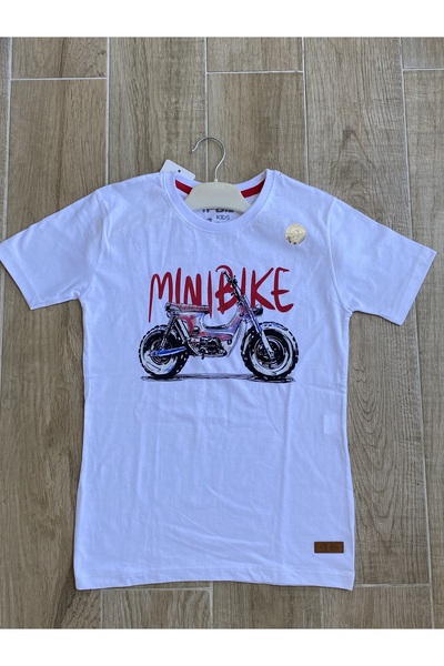 BİLGENS BUTİK Kids Motorcycle Themed 100% Cotton T-Shirt