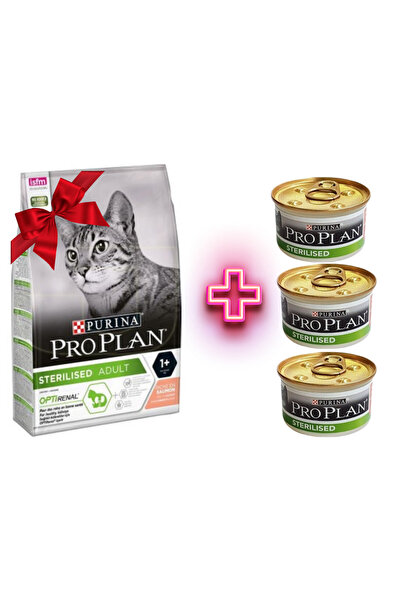 Pro Plan Steril (KISIRLAŞTIRILMIŞ) Somonlu Kedi Maması 1.5 Kg 3*85gr Yaş Mama...