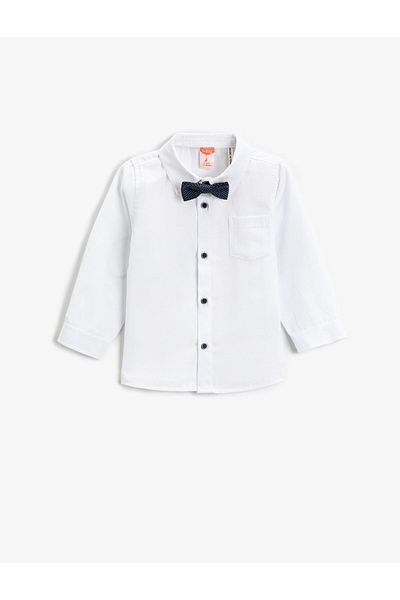 Koton Long Sleeve Shirt with Bow Tie