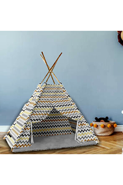 Genel Markalar Ahşap Zigzag Oyun Çadırı 122 cm x130 cm