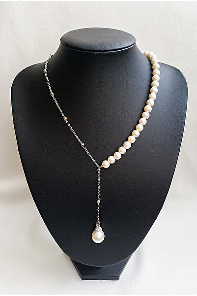 BİJUTERİ EVİ İncili Top Zincirli Kadın Kolye