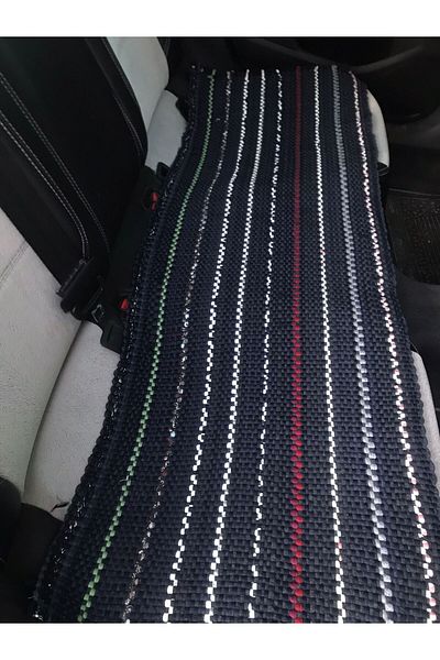 Taşkın Home Car Seat Rug Seat Cover Lace Cushion Rug Hand Woven Front 2 Pieces Back 1 Piece