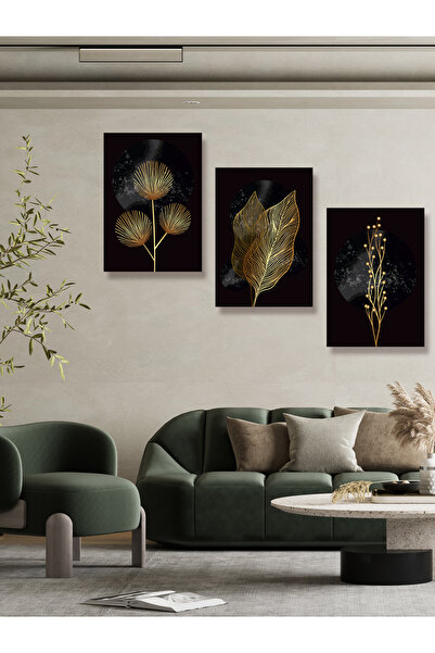 YALOVA SHOP Μινιμαλιστικό χρυσό βοτανικό σετ ζωγραφικής που φωτίζει το σκοτάδι