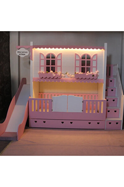 bebetu mobilya LUX ALAÇATI KAYDIRAKLI YAVRU YATAKLI RANZA