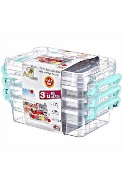 ACAR Akay 3 Piece Storage Containers 3 x 1.2 lt