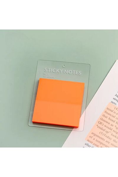 NaSaDAN Transparent Adhesive Square Postit Orange