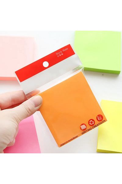 NaSaDAN Transparent Adhesive Square Postit Orange