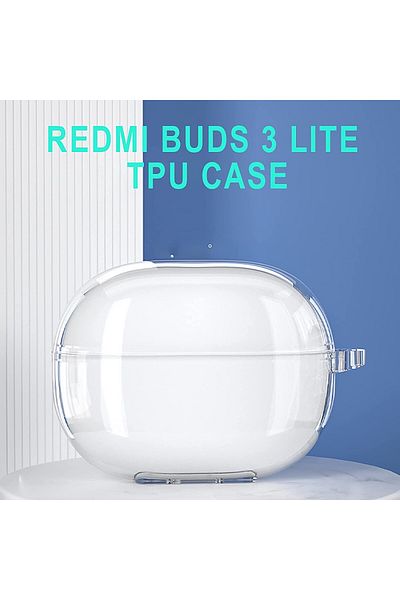34center Xiaomi Redmi Buds 3 Lite Case Full Protection Transparent Case (The Product is Not a Headphone)