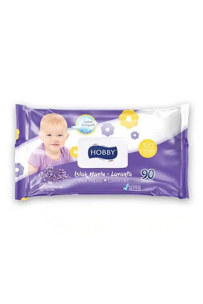 Hobby Wet Towel Lavender 90 pcs