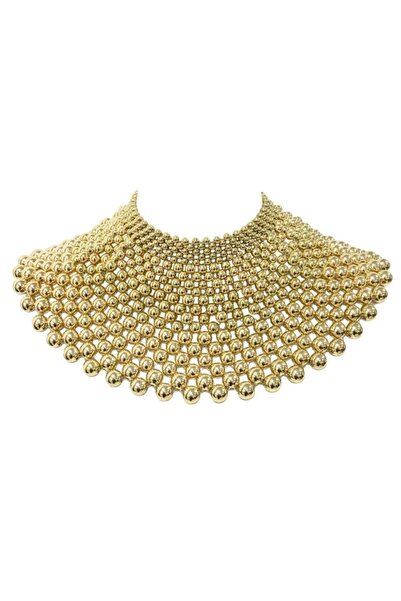 es moda shop Satya inci önlük yaka kolye gold