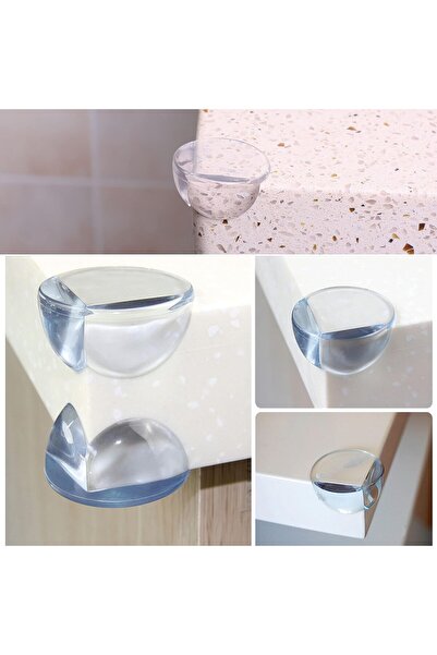 İdeal Baby Çocuk Koruma Seti 10 Adet Mobilya Köşeleri İçin Silikon Köşe Koruyucu Dairesel Silikon Köşe Koruyucu