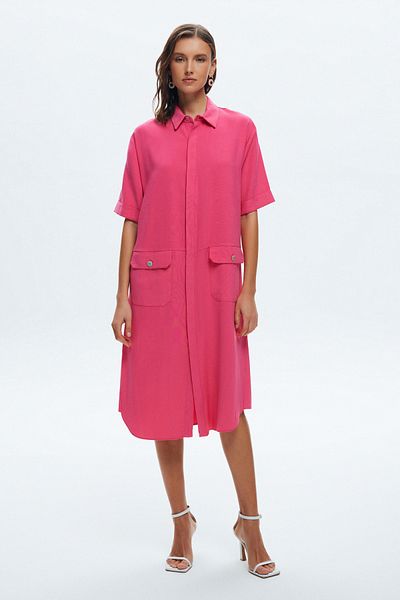 Love My Body Hemdblusenkleid mit Taschen