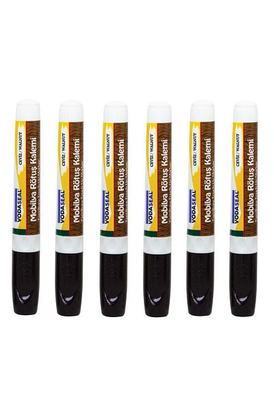 EYM 6 Pieces Vodaseal Furniture Scratch Remover Retouch Pen Walnut