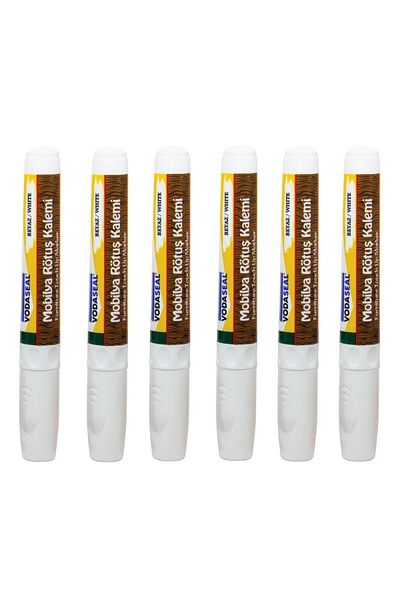 EYM 6 Pieces Vodaseal Furniture Scratch Remover Retouching Pen White