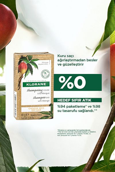Klorane 80 g Pflegendes, festes Shampoo mit Mangogehalt