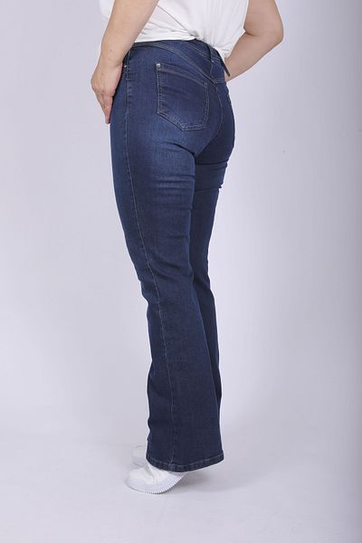 Hitit Butik Stonewashed Blue Jeans Spanish Leg Trousers